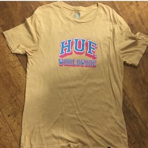 Pale yellow Huf Worldwide Medium t-shirt